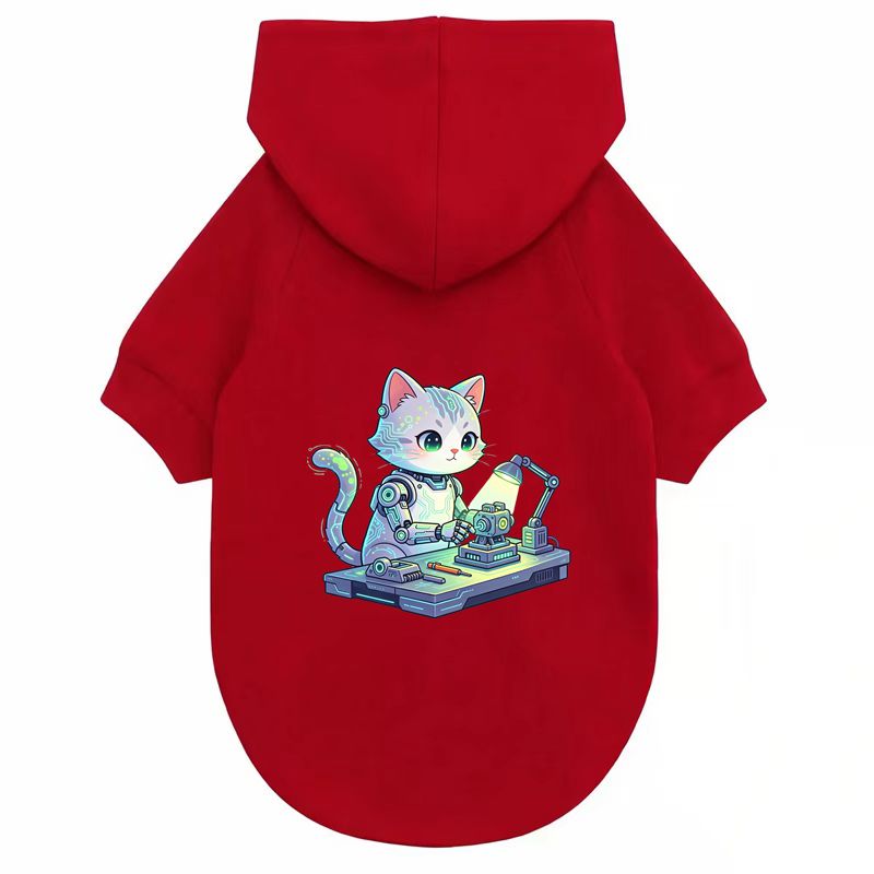 Outdoor Sport Hoodie - Pet Hoodie Dog Sweatshirt Cute Robot