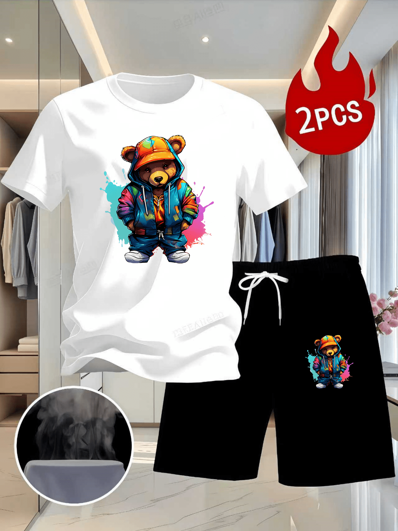 Outdoor Sport Leisure - Men Summer 2Pcs High Street Tracksuit