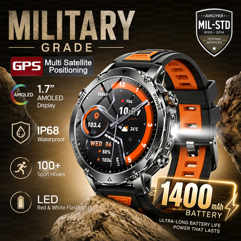 Definition Of Outdoor Sport - 2026 New GPS Tracker 1400mAh Smartwatch