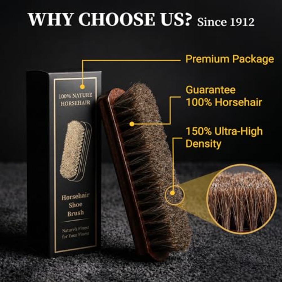 100% 7in Horsehair Shoe Brush  - Brushing Boot Horse review and price
