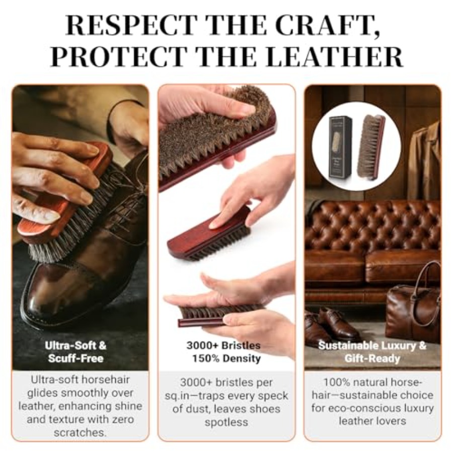 100% 7in Horsehair Shoe Brush  - Brushing Boot Horse review and price