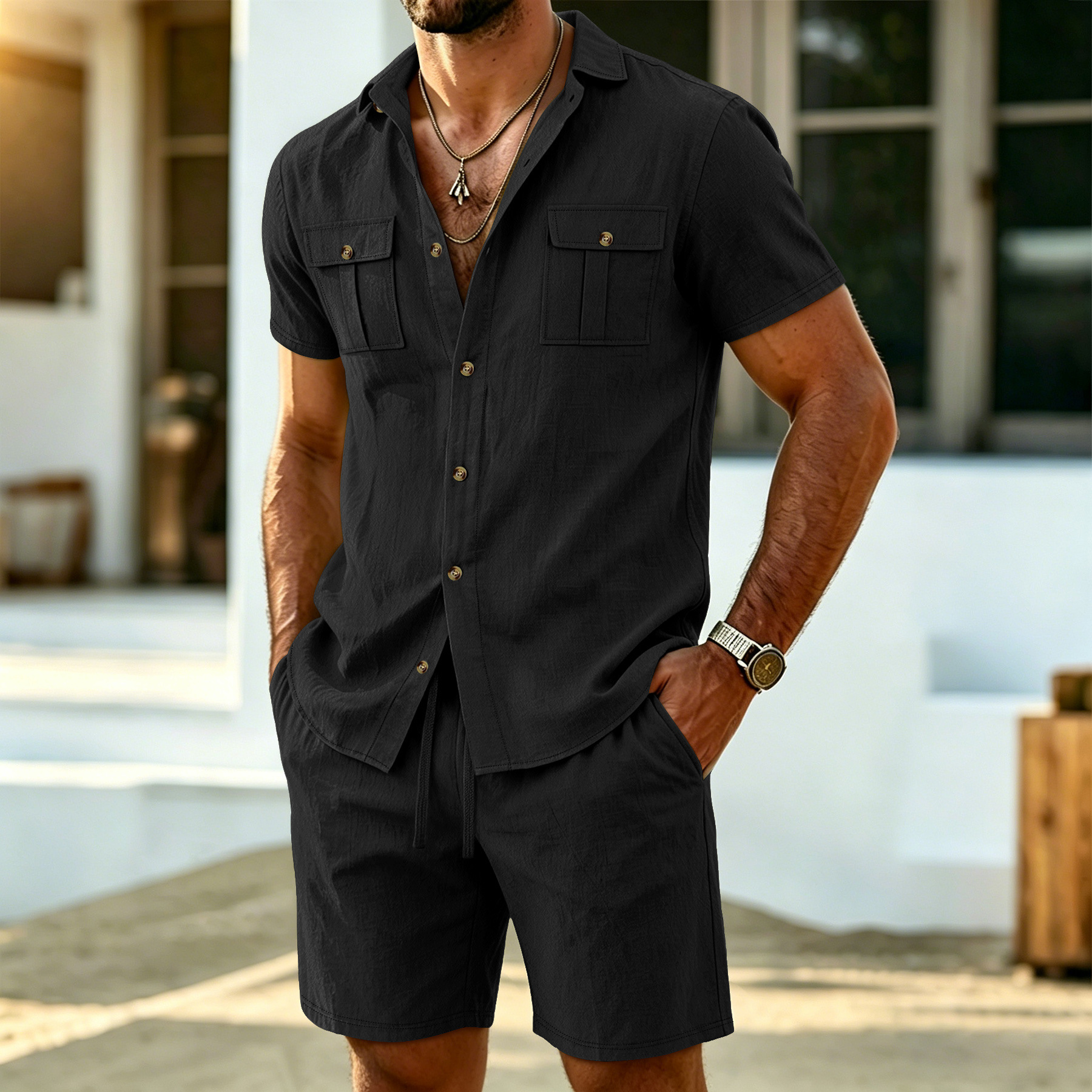 New summer men's linen outdoor - Outdoor Sport Leisure review and price