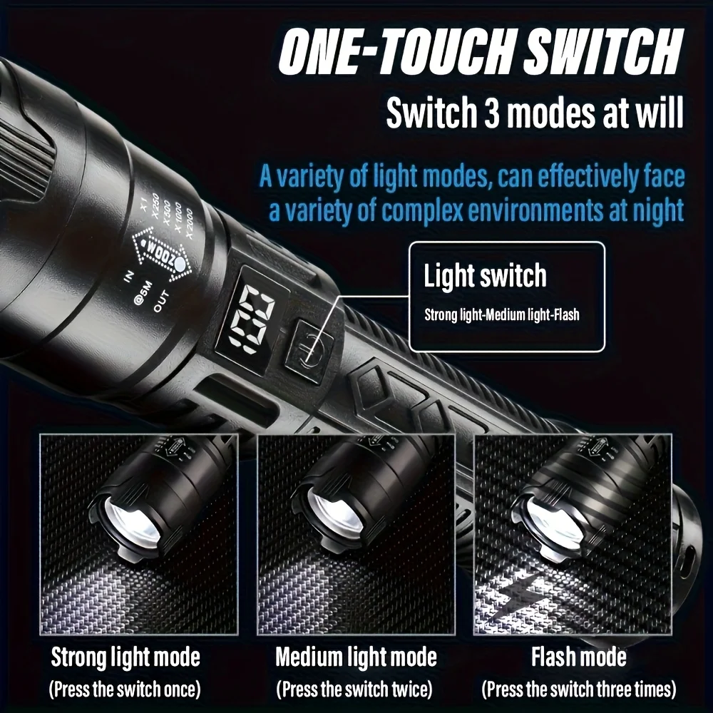 Tactical LED Flashlight 2000LM - Outdoor Sport Lights review and price