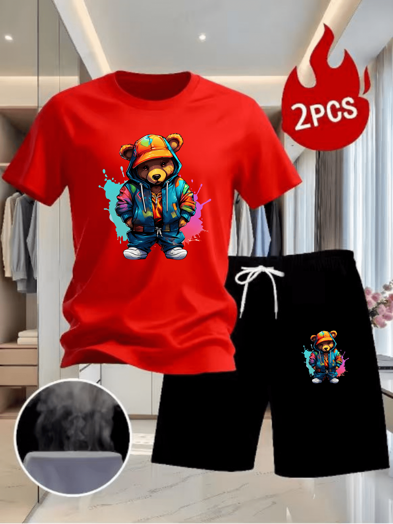 Men Summer 2Pcs High Street Tr - Outdoor Sport Leisure review and price