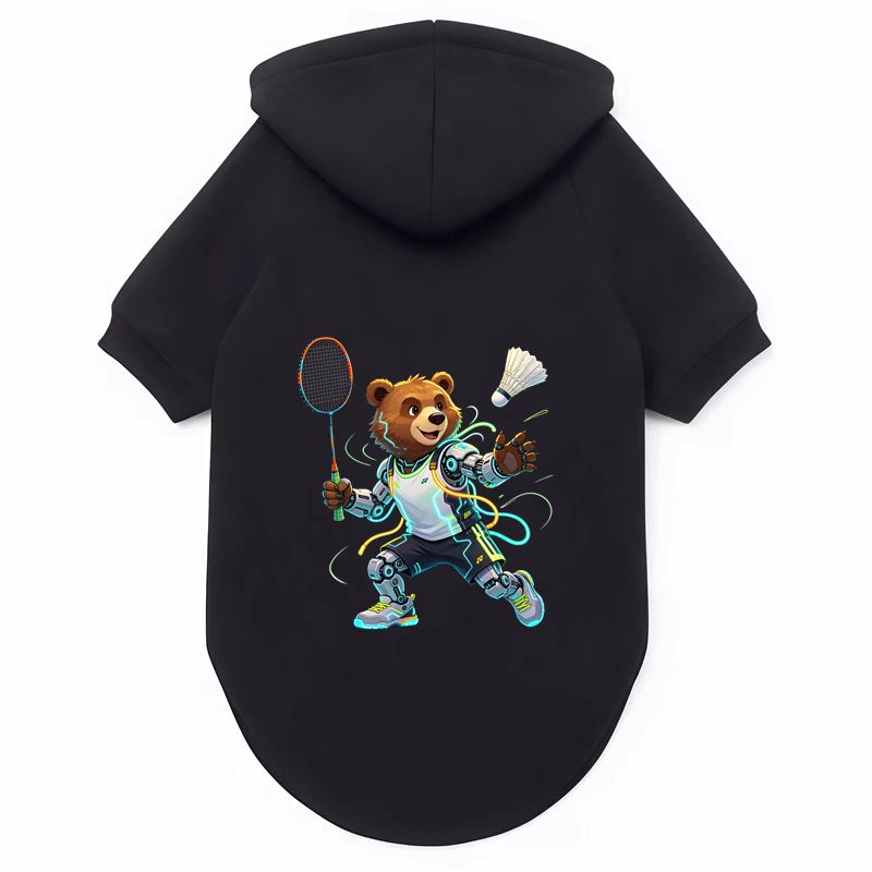 Cute Bear Badminton Hoodie, Pe - Outdoor Sport Hoodie review and price
