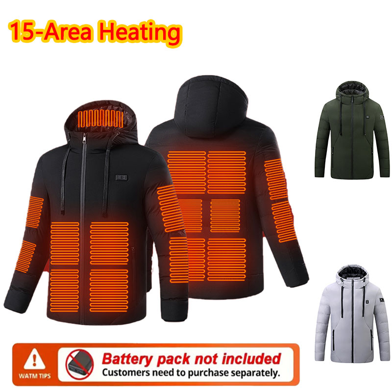 15 Area Heated Winter Hooded J - Outdoor Sport Winter Jacket review and price