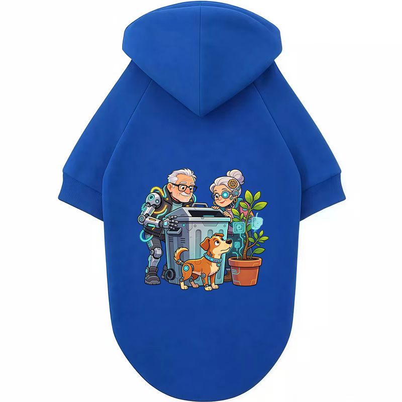 Retro Elder Robot Dog Print, S - Outdoor Sport Winter Jacket review and price