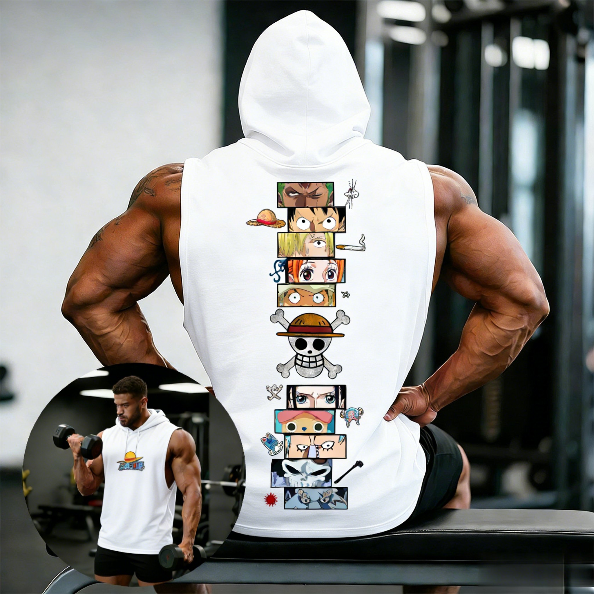 One Piece Anime Hoodie Sleevel - Outdoor Sport Hoodie review and price