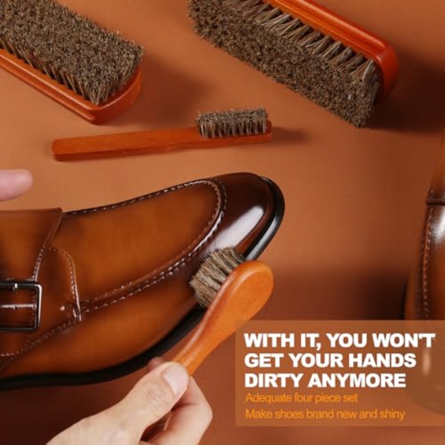4 Pcs Shoe Brush, Boot Brush,  - Brushing Boot Horse review and price