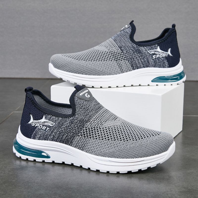 New Men Knit Slip On Sneakers  - Outdoor Sport Lights review and price
