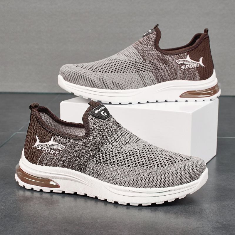 New Men Knit Slip On Sneakers  - Outdoor Sport Lights review and price